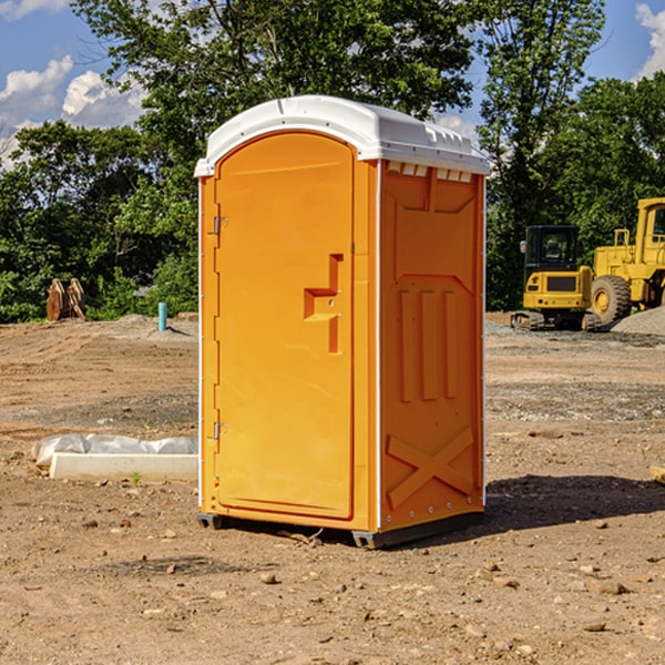 how often are the portable restrooms cleaned and serviced during a rental period in Woodside DE